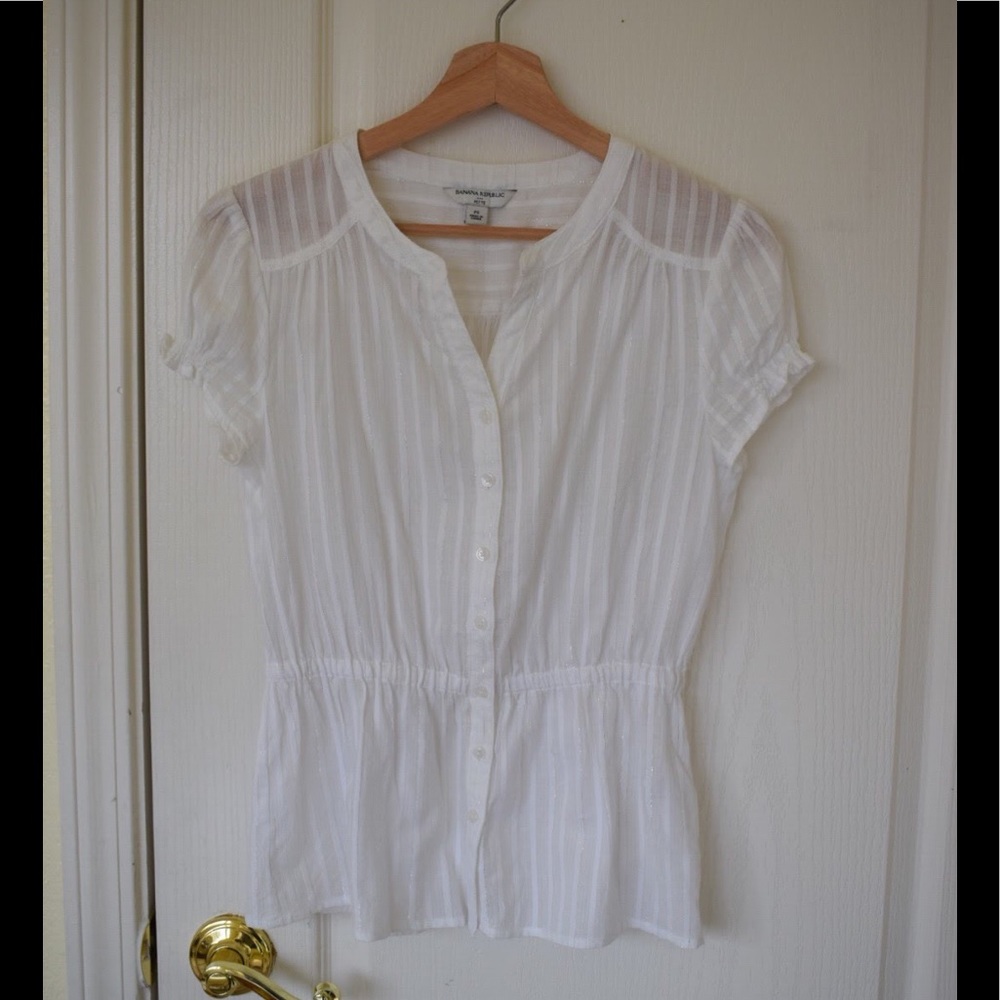 Banana Republic White Blouse